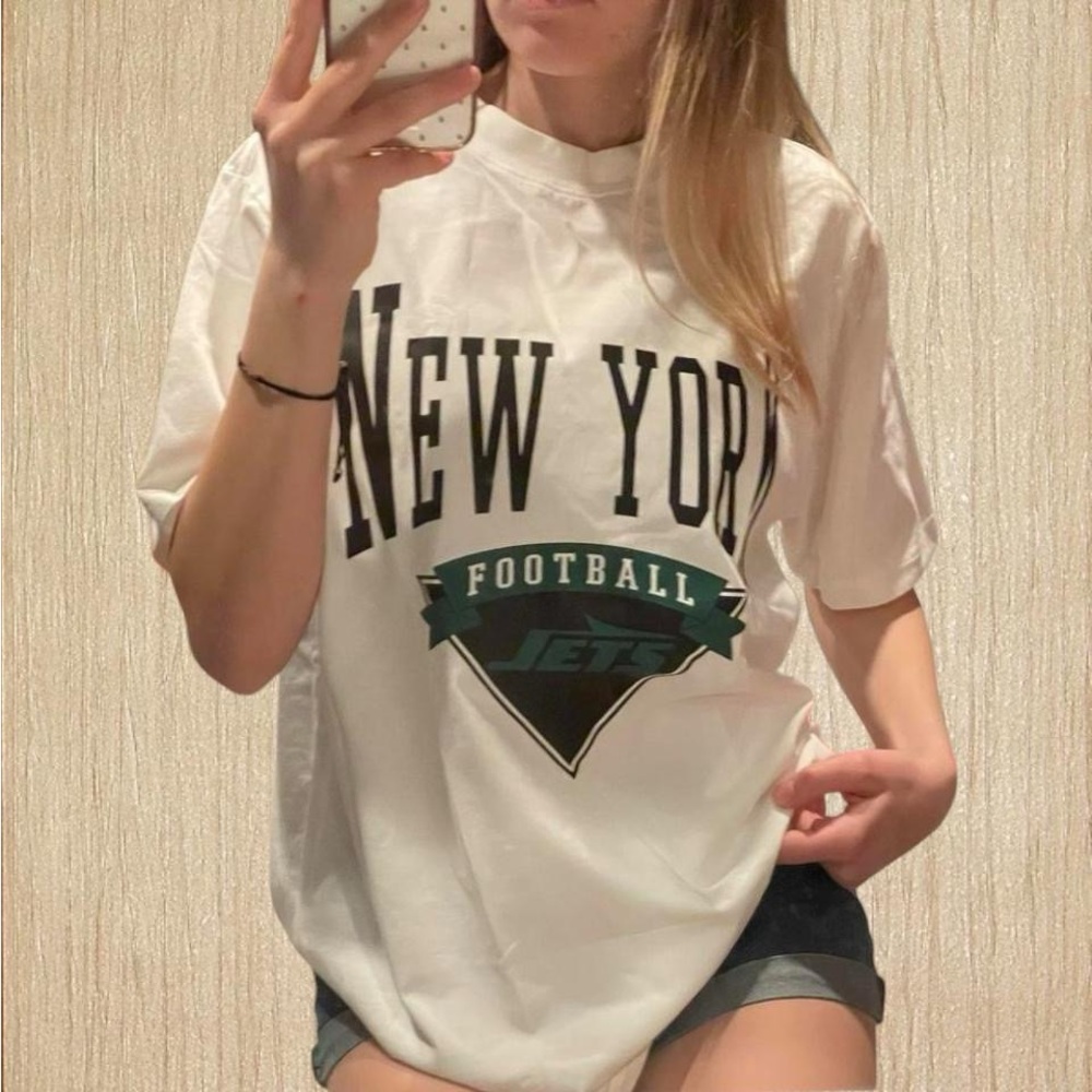 Gameday Couture NFL New York Jets white + green + black t-shirt💚🏈